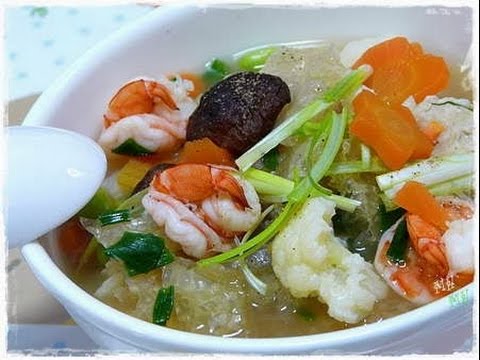 Canh bong bóng thập cẩm - Món ngon ngày Tết