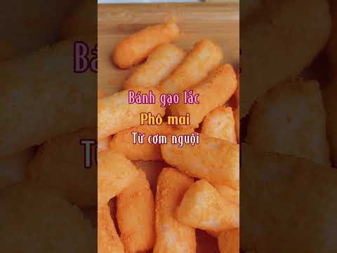 Tự làm bánh gạo lắc phô mai từ cơm nguội | Caphenytv #Shorts