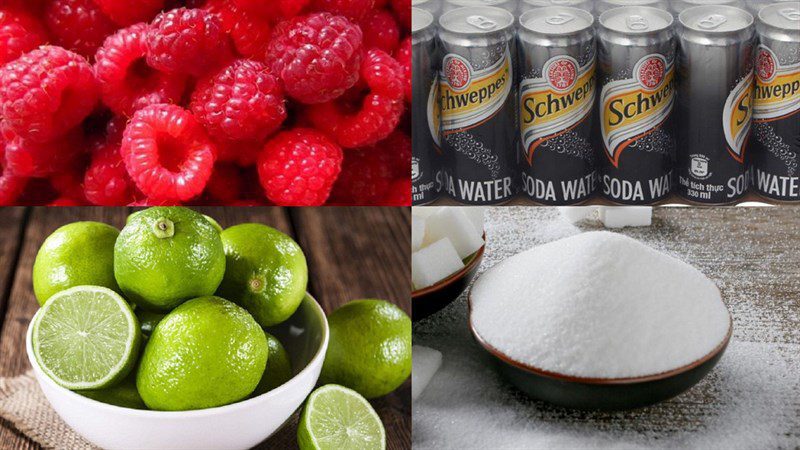 Ingredients for 4 ways to make mojito