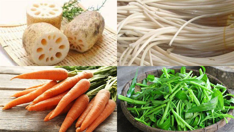 Ingredients for lotus root kimchi