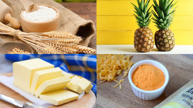 Ingredients for pineapple cheese cake