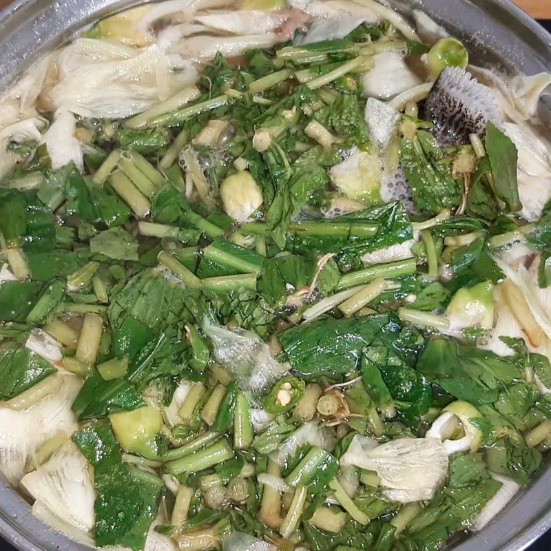 Step 4 Final product Grouper fish soup with bamboo flowers