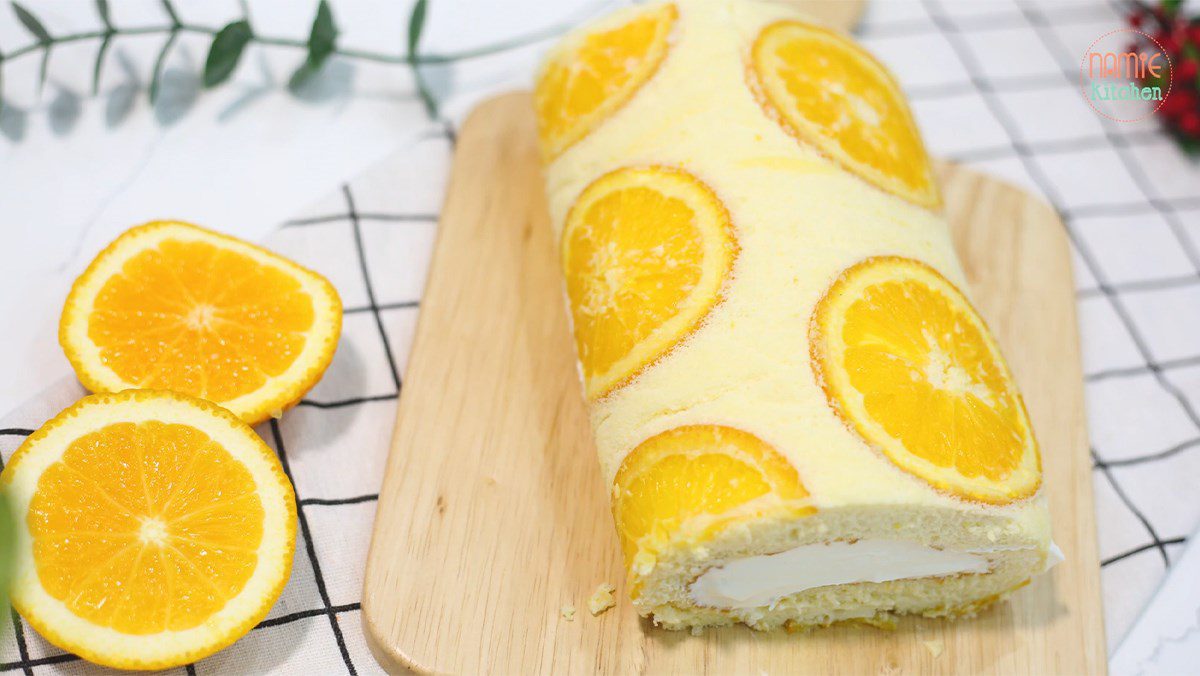 Orange Sponge Cake Roll