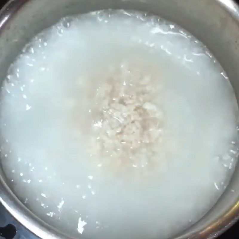 Step 4 Cook the porridge Pumpkin porridge with snakehead fish, pumpkin, and spinach