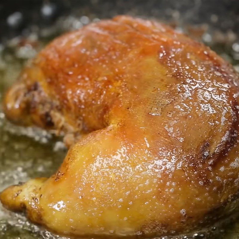 Step 6 Frying the stuffed pig's stomach