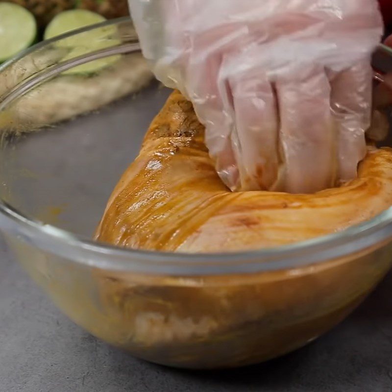 Step 6 Frying the stuffed pig's stomach