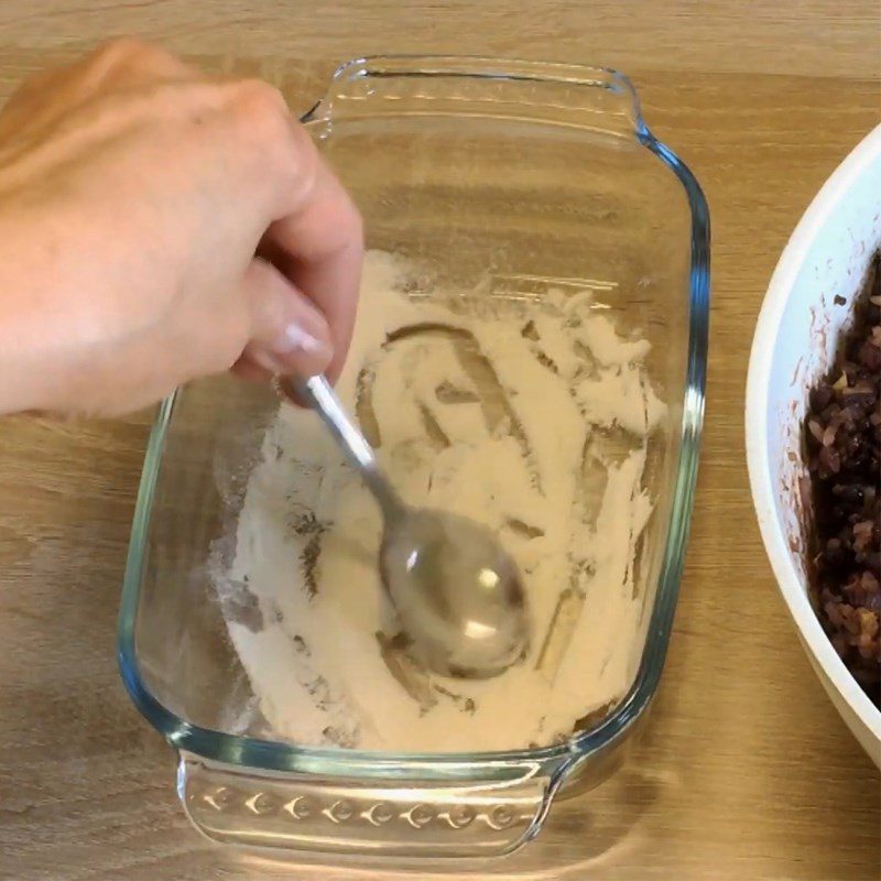 Step 4 Pressing red bean cake Red bean cake