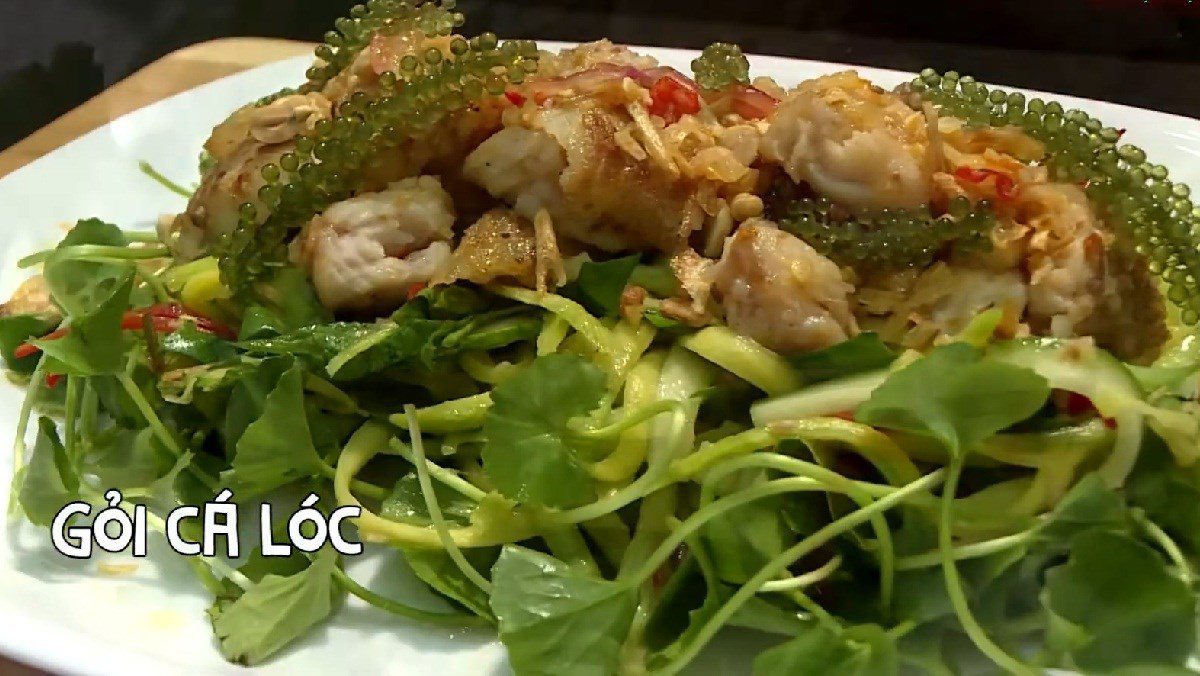 Snakehead fish salad