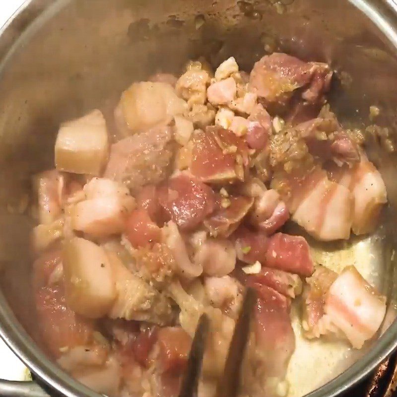 Step 4 Meat Braising Braised Pork with Coconut Milk