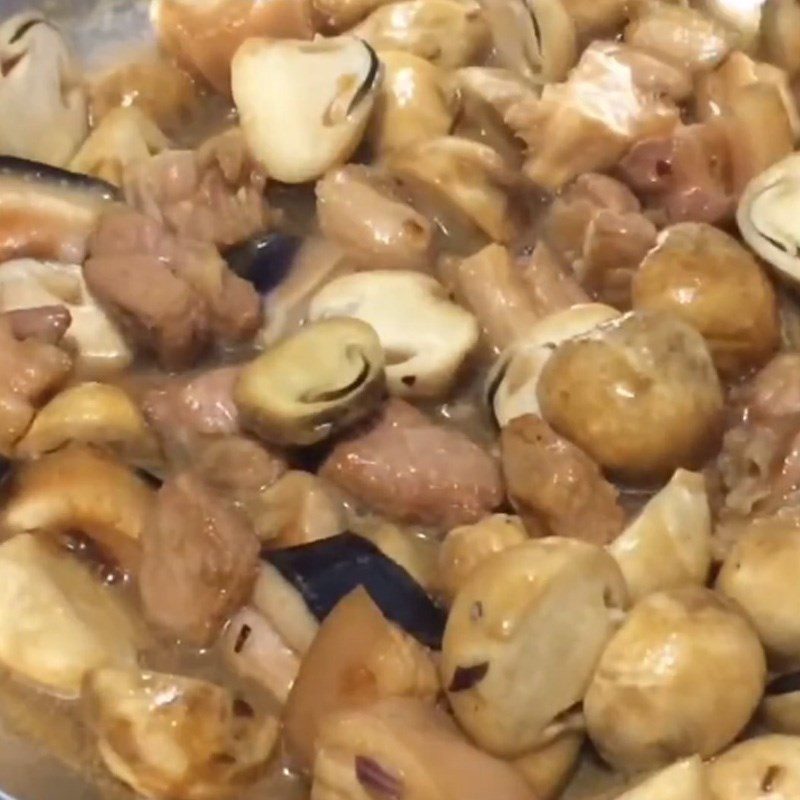 Step 3 Meat Stew with Straw Mushrooms