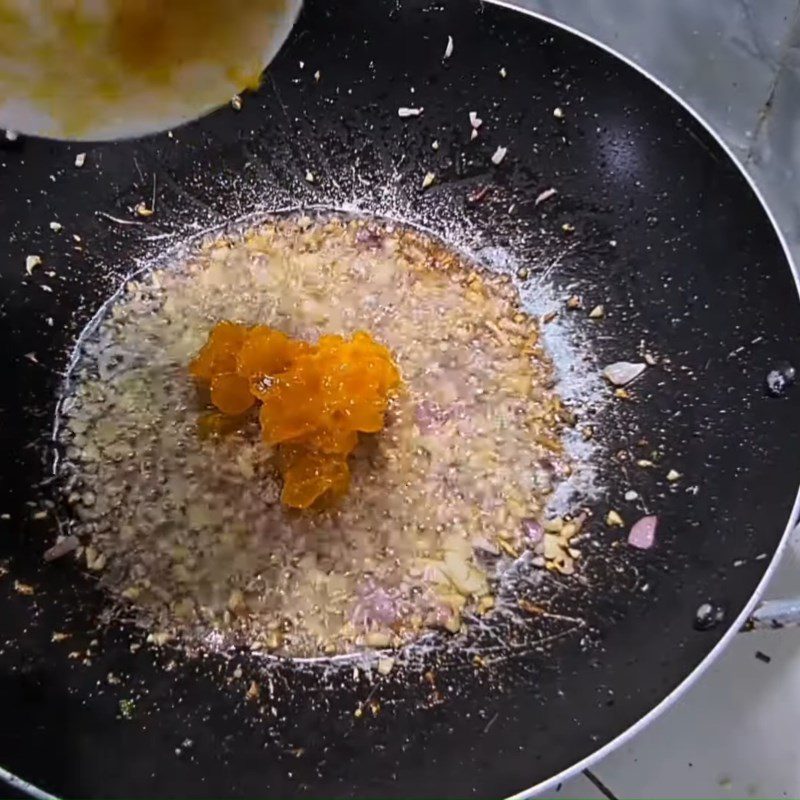 Step 4 Make Salted Egg Sauce Crab with salted egg