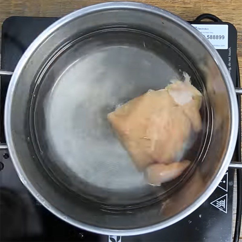 Step 2 Boil the chicken breast Chicken Potato Soup