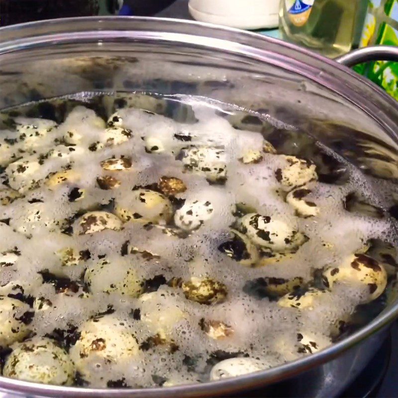 Step 1 Boil and peel the eggs Grape Cluster Quail Eggs