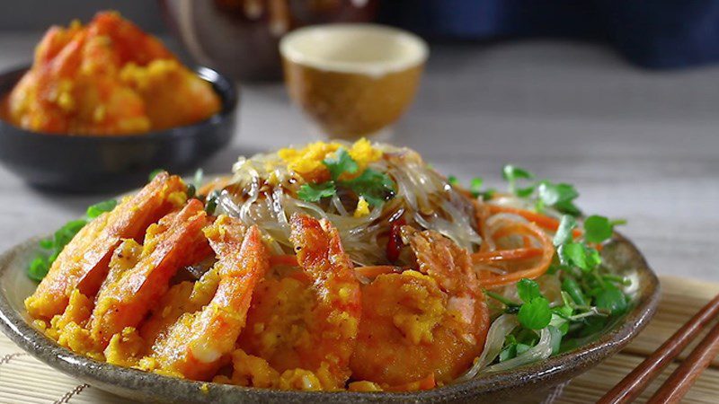 Stir-fried vermicelli with shrimp