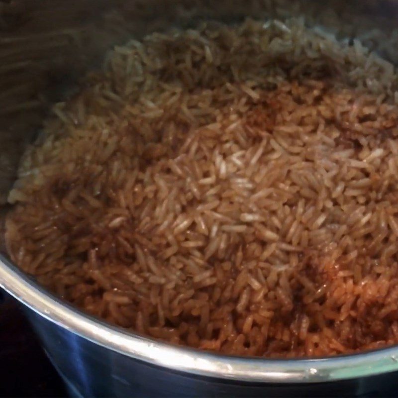 Step 3 Cooking sticky rice with red beans Red bean cake