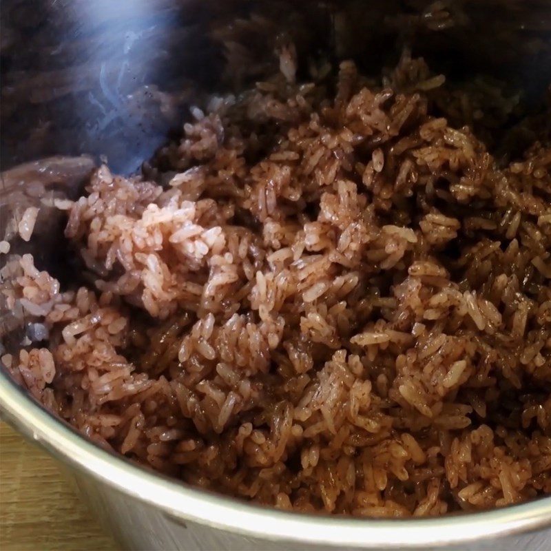 Step 3 Cooking sticky rice with red beans Red bean cake