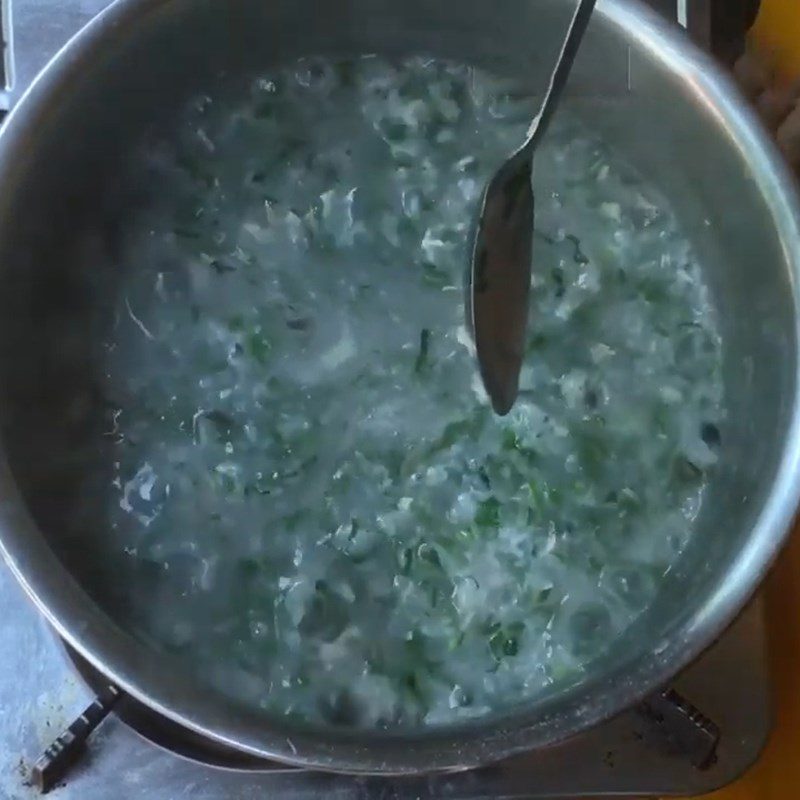 Step 3 Cook porridge Salmon porridge with amaranth