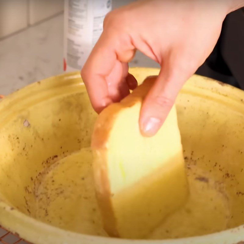 Step 2 Soak French toast - French toast using an air fryer