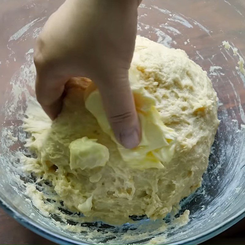 Step 2 Knead the dough Fried chocolate nutella donut