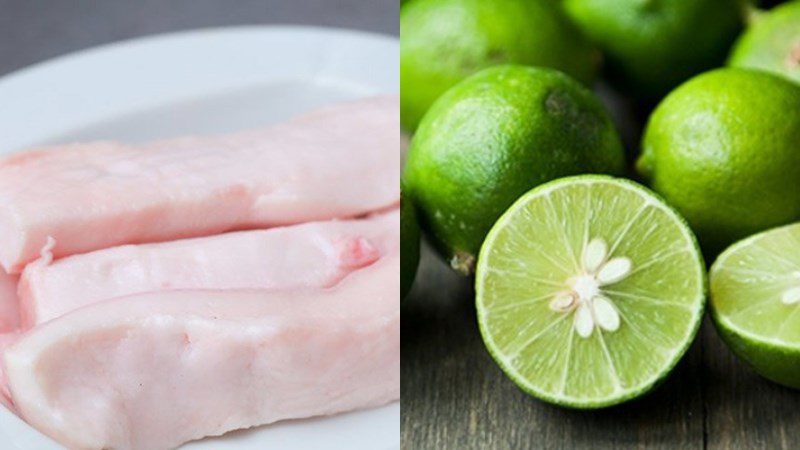 Ingredients for fatty pork dish