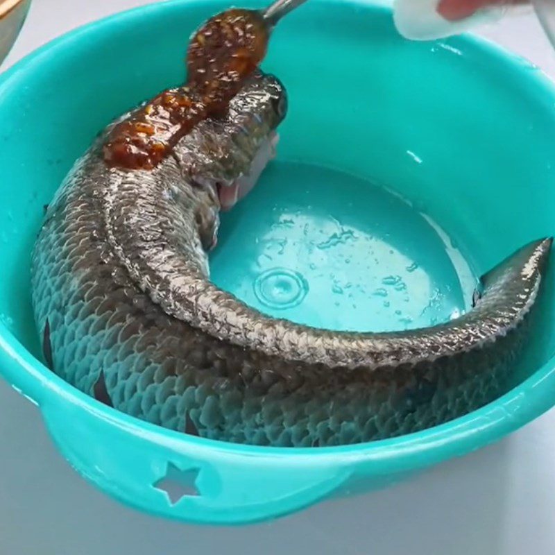 Step 2 Marinade mixture Grilled Snakehead Fish with Satay using air fryer