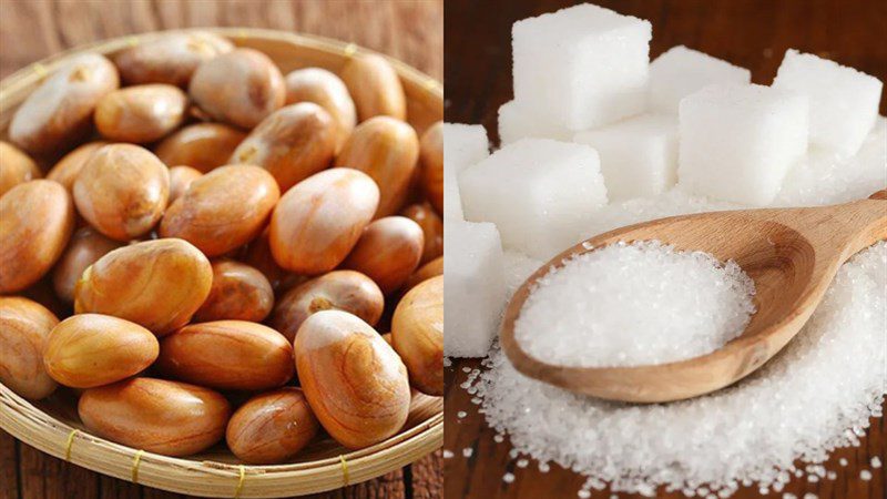 Ingredients for jackfruit seed jam dish