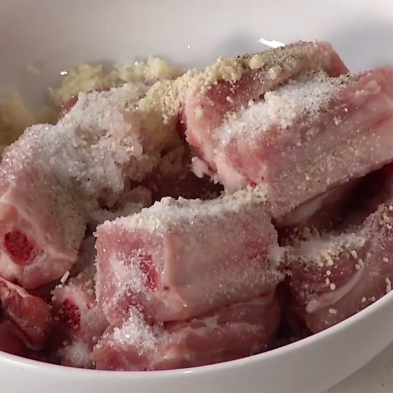 Step 1 Prepare and marinate the pork ribs Braised Pork Ribs with Pickled Mustard Greens