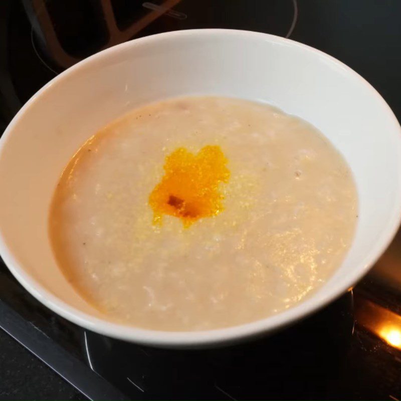 Step 7 Final Product Green pumpkin frog porridge