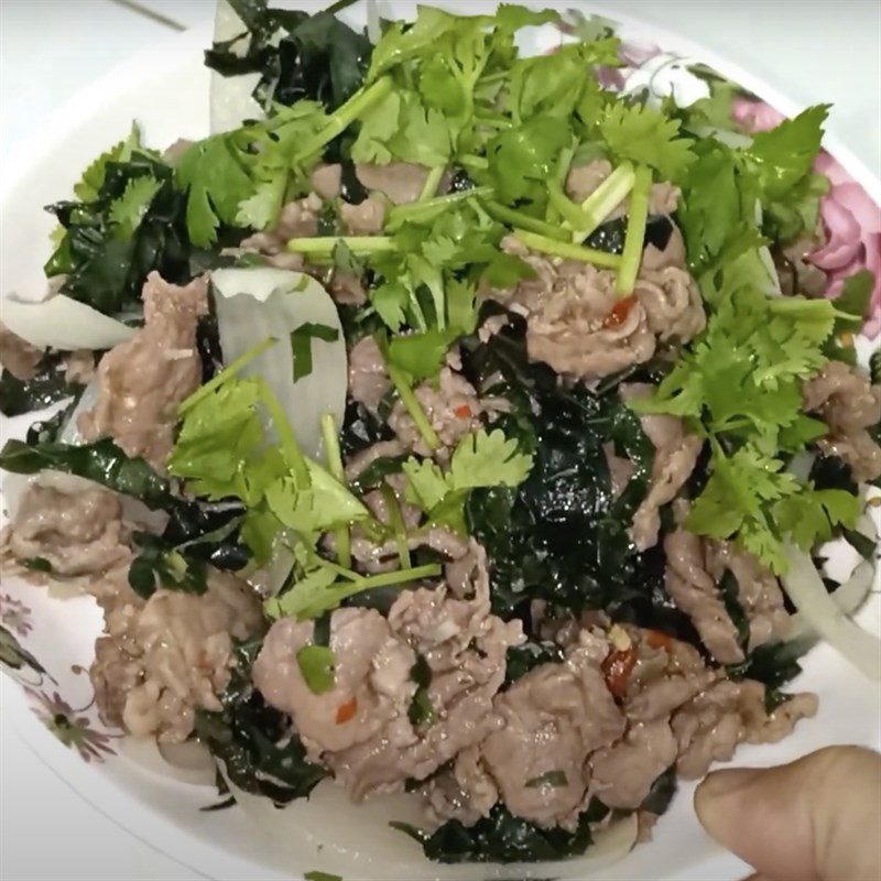 Step 4 Final Product Sautéed Deer Meat with Betel Leaves