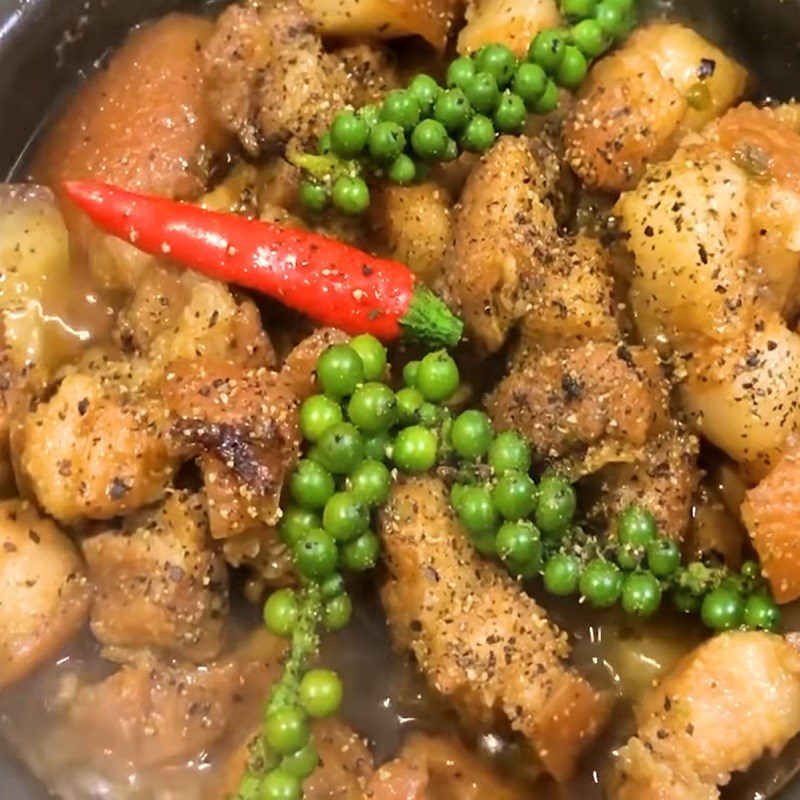 Step 4 Finished Product Braised Meat with Green Pepper