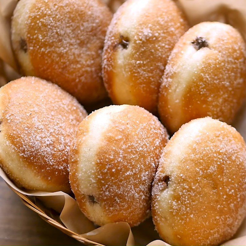 Step 6 Final Product Fried donut with nutella filling