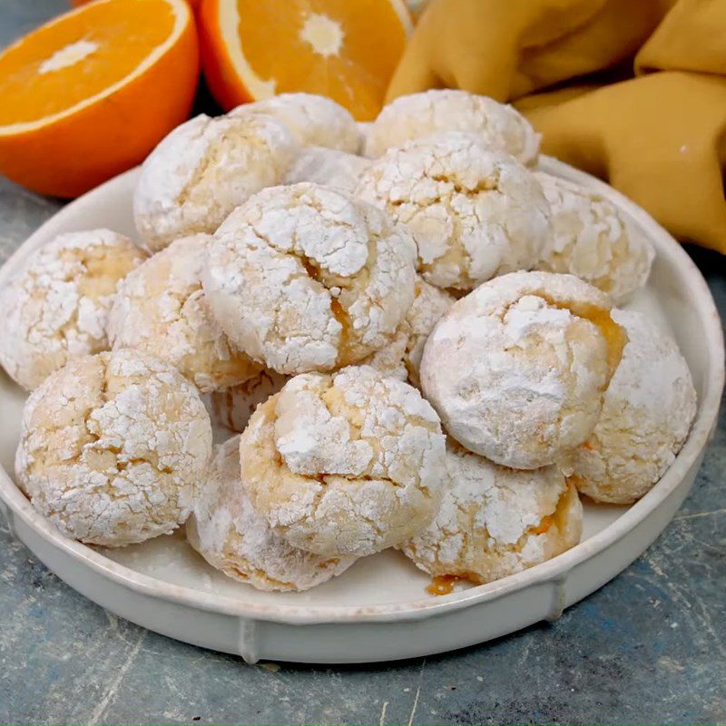 Step 5 Final product Orange cookies with orange jam filling