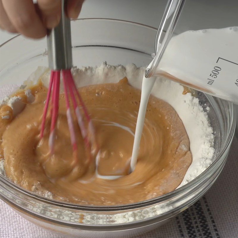 Step 2 Mix the batter Caramel Cotton Cake - Huat Kueh