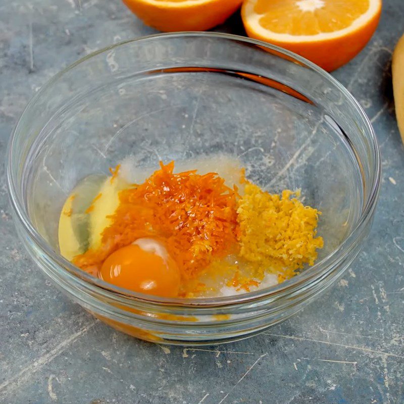 Step 2 Mix the dough with the orange zest mixture Orange jam-filled cookies