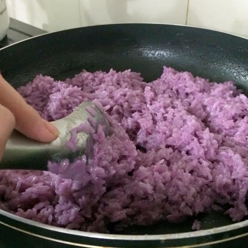 Step 5 Sautéing Sticky Rice Two-layer Sticky Rice