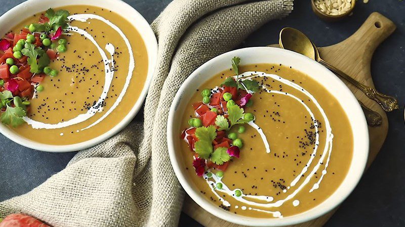 Carrot and sweet potato soup