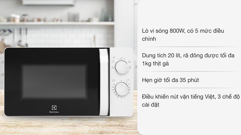 Electrolux microwave EMM20K18GW 20 liters 