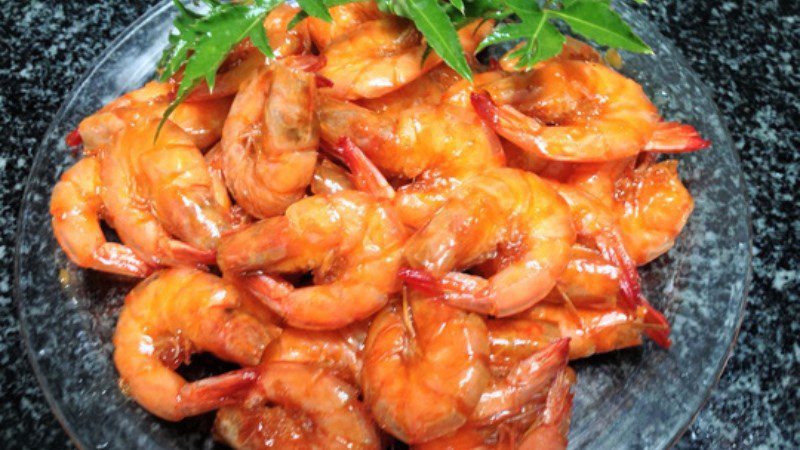 Shrimp braised