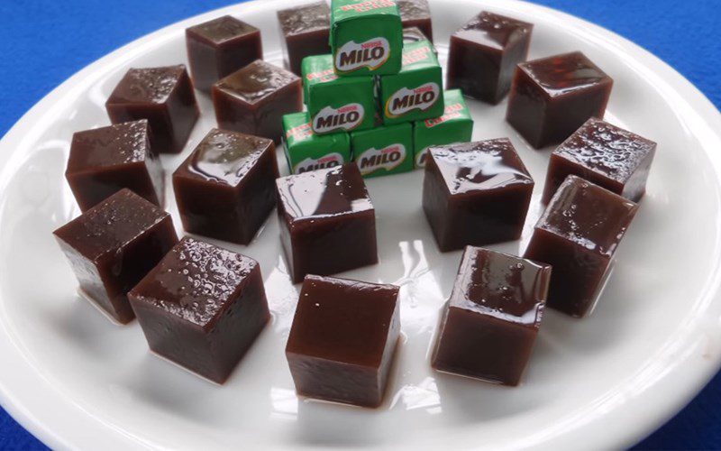 Milo cube jelly