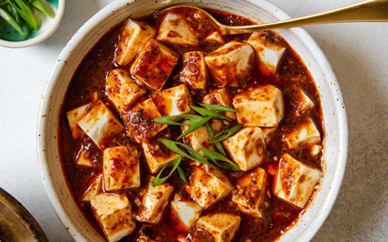 Spicy Sichuan tofu vegetarian