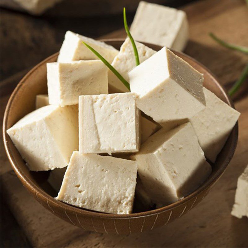 Step 1 Prepare the ingredients for Tofu with Mushroom Sauce