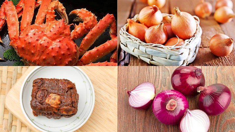 Ingredients for the dish 2 ways to make king crab stir-fried with tamarind