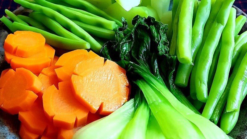 Boiled vegetables