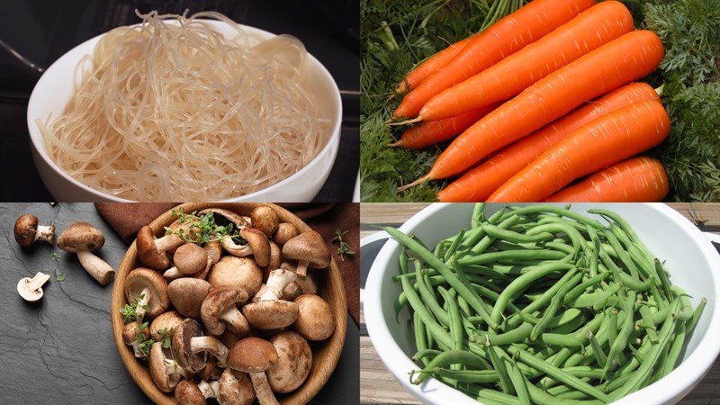 Ingredients for vegetarian stir-fried vermicelli, how to make vegetarian stir-fried vermicelli, mixed vegetarian stir-fried vermicelli