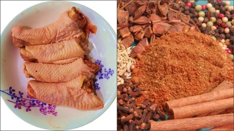 Ingredients for the dish of 2 ways to make five-spice chicken neck