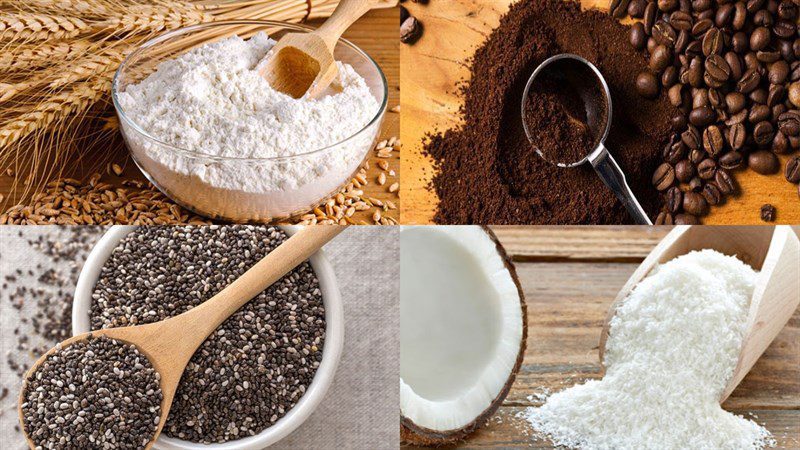 Ingredients for the dish 2 ways to make chia seed coconut coffee cookies and salted egg