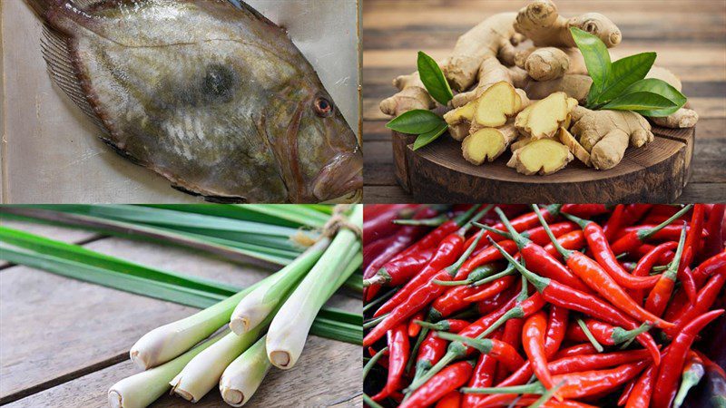 Ingredients for grilled sunfish dish