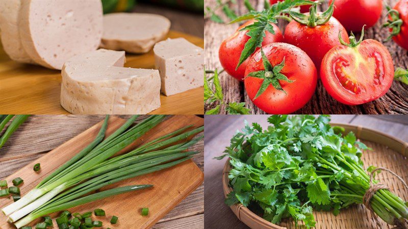 Ingredients for tomato sauce pork roll dish