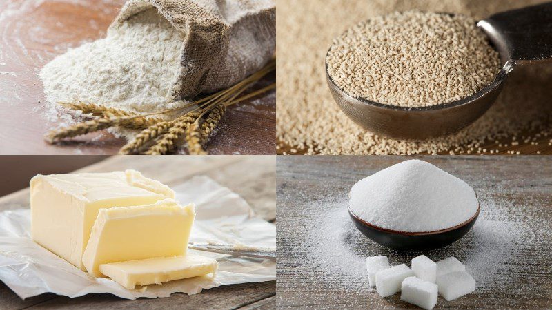 Ingredients for bread that does not require baking powder