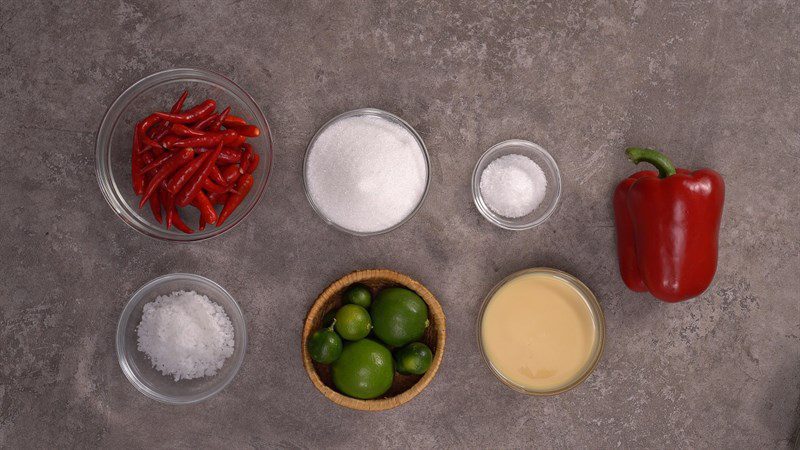 Ingredients for dipping sauce for grilled meat